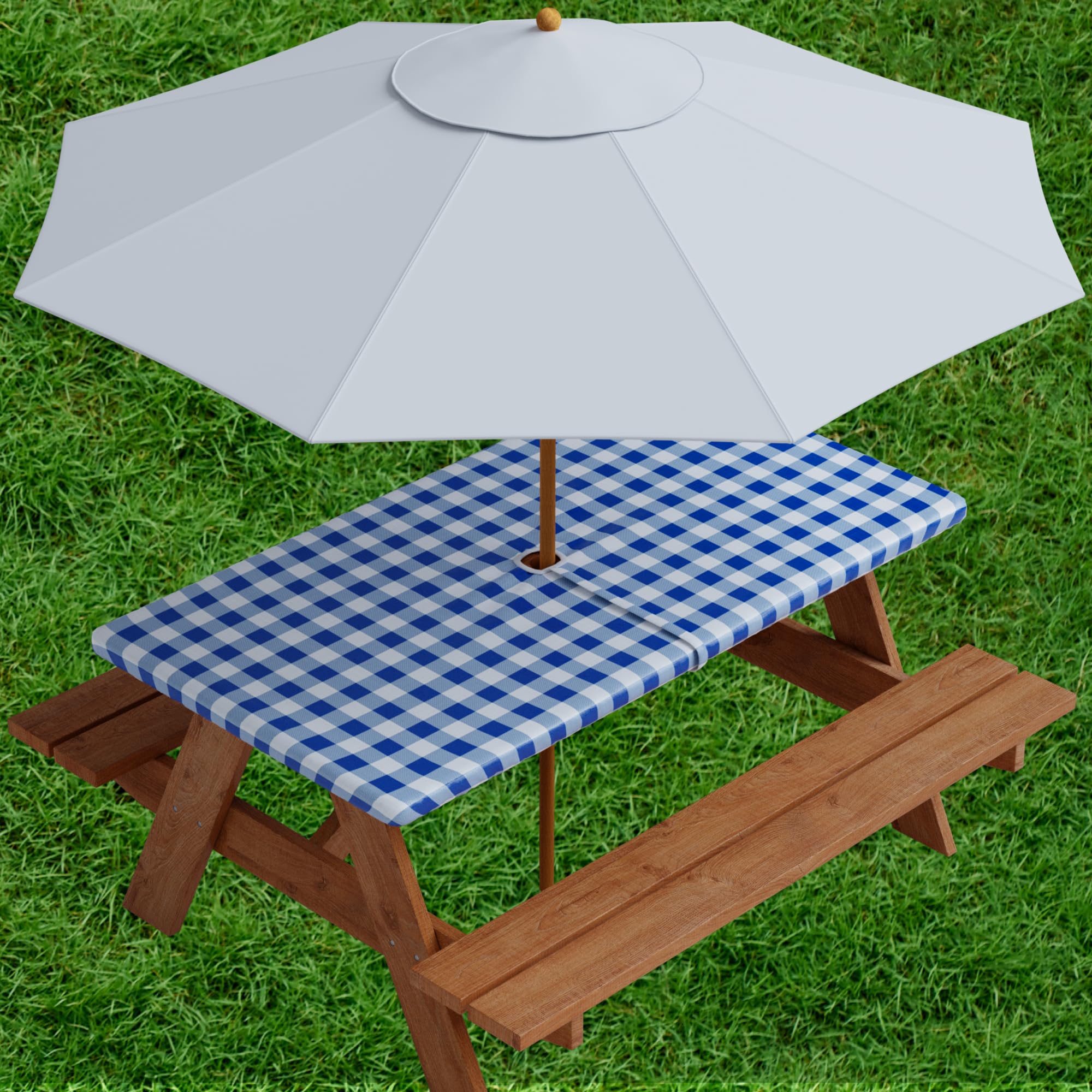Amazon.com: Sorfey Vinyl Umbrella Rectangle Fitted Tablecloth